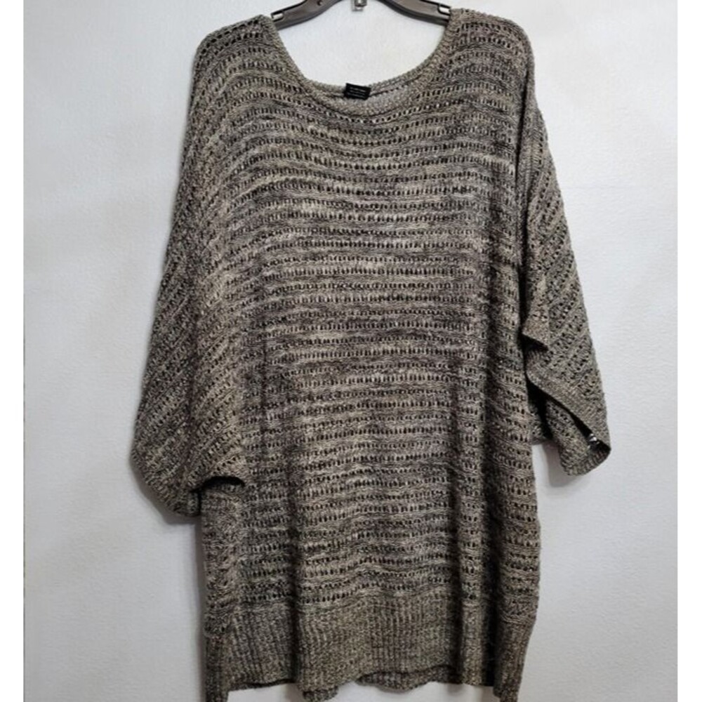 FADED GLORY Open Knit Lagenlook Layering Sweater Short Sleeve 4X
